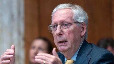 Mitch McConnell remains out of public view as questions grow over his health and return to the Senate. (AP Photo)