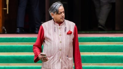 Shashi Tharoor faced intense backlash for using the word ‘drama’ in his first tweet on Nepal floods. (ANI)