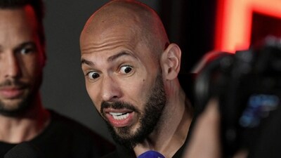 Andrew Tate’s pregnant partner defended him as a father as his bail decision remains pending in Miami. Inquam Photos/Eduard Vinatoru via REUTERS (via REUTERS)