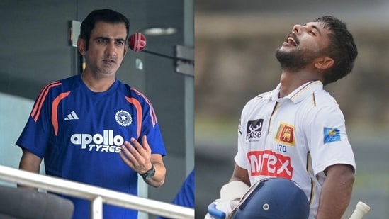 Gautam Gambhir applauds Sonal Dinusha after Sri Lanka’s fighting draw in Colombo.