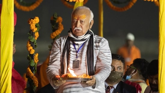 File photo of Rashtriya Swayamsevak Sangh (RSS) chief Mohan Bhagwat.