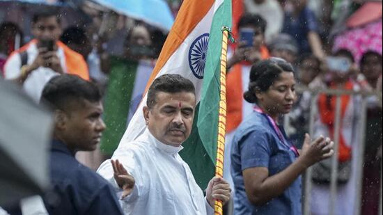 Suvendu Adhikari said his government will not allow Jadavpur University to become a ground for Maoist sympathisers and those seeking Kashmir’s independence. (PTI)
