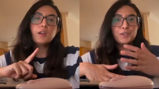 An Indian woman in London joked about needing subtitles to understand British accents during work meetings.