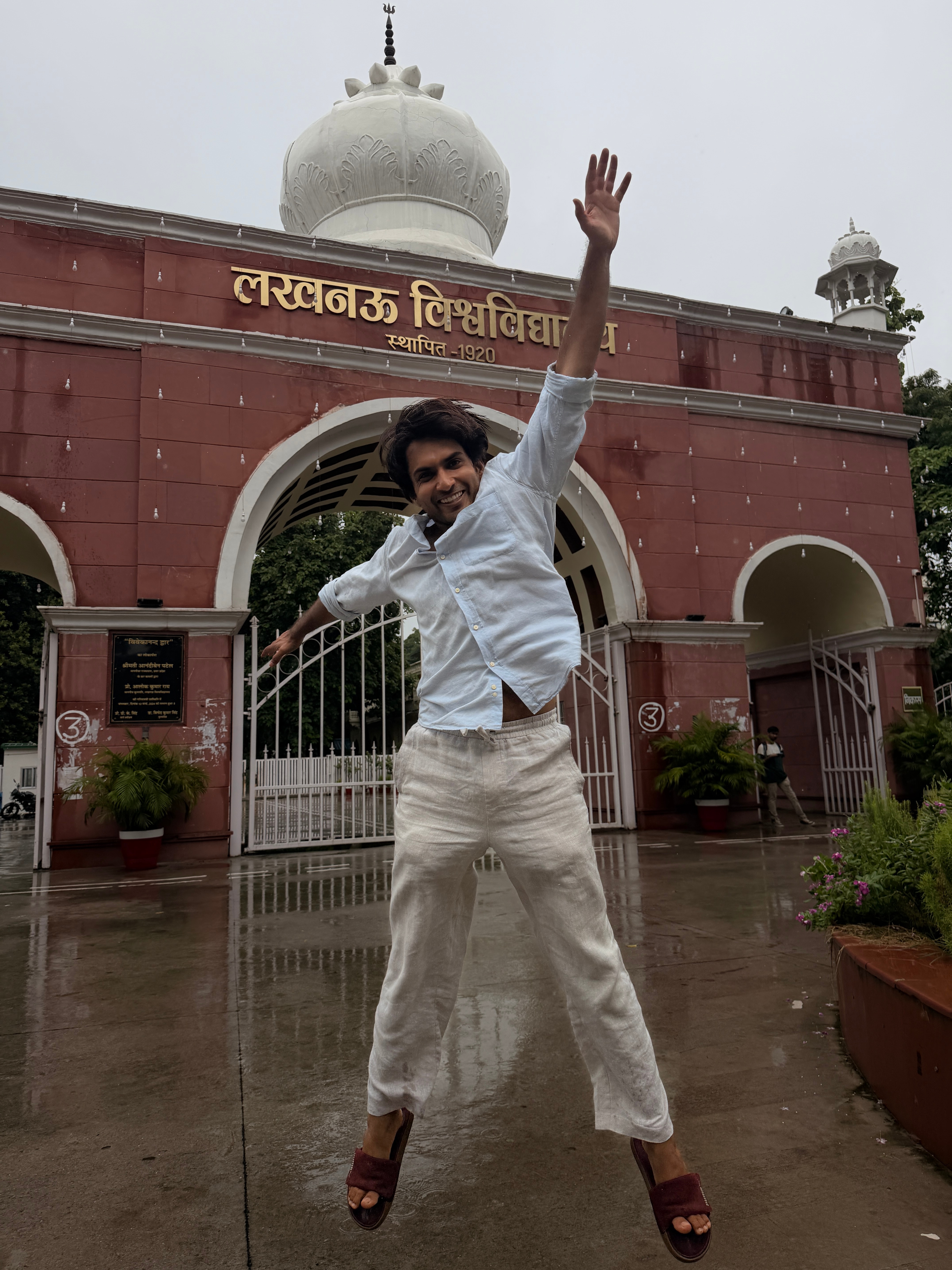 Anud Singh Dhaka at Lucknow University (Photo: Deep Saxena/HT)