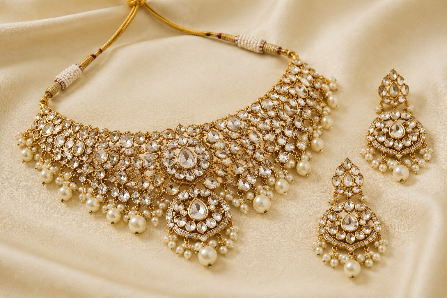 Kundan polki jewellery needs extra diligence during cleaning. (Picture credit: AI generated)