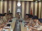 The meeting was attended by joint commissioners of police Aparna Kumar (crime) and Bablu Kumar (law and order), besides DCPs, additional DCPs and ACPs from all zones. (Sourced)
