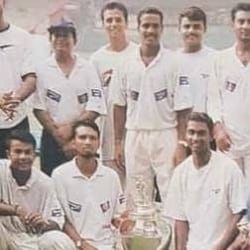Vijay Bharadwaj with the Ranji Trophy.