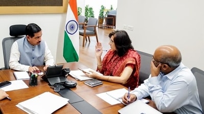 Union Education Minister Pralhad Joshi chairs a meeting with the Secretary, Department of Higher Education, DG NTA, and other senior officials, in New Delhi (@EduMinOfIndia X) Union Education Minister Pralhad Joshi chairs a meeting with the Secretary, Department of Higher Education, DG NTA, and other senior officials, in New Delhi (@EduMinOfIndia X)