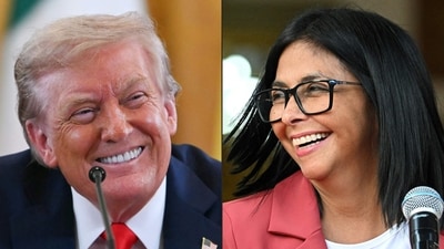 US President Donald Trump and Venezuelan interim President Delcy Rodriguez have signed a new oil deal. (AFP)
