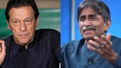 Javed Miandad broke down while speaking about Imran Khan. (Screengrab from X) Javed Miandad broke down while speaking about Imran Khan. (Screengrab from X)