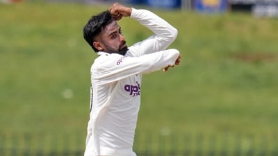 Manav Suthar has a brilliant start to his Test career. (PTI) Manav Suthar has a brilliant start to his Test career. (PTI)