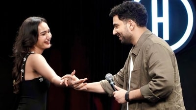 Sharon Verma and Samay Raina on India's Got Latent. Sharon Verma and Samay Raina on India's Got Latent.