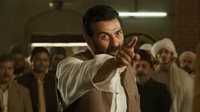 Sunny Deol in a still from Batwara 1947. Sunny Deol in a still from Batwara 1947.