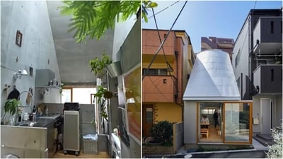 A unique 19-square-metre Japanese home features an open-air bath and multifunctional spaces. (YouTube/@TokyoLens) A unique 19-square-metre Japanese home features an open-air bath and multifunctional spaces. (YouTube/@TokyoLens)