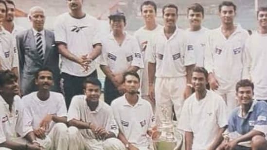 Vijay Bharadwaj with the Ranji Trophy.
