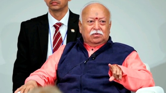 Rashtriya Swayamsevak Sangh (RSS) Sarsanghchalak Mohan Bhagwat speaks at 'One World, One Humanity' faith leaders' conference, in New York, USA.