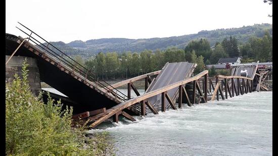 When a family riding a bike reached the Chattha bridge at Malkpur, three planks suddenly broke, police said. (For Representation)