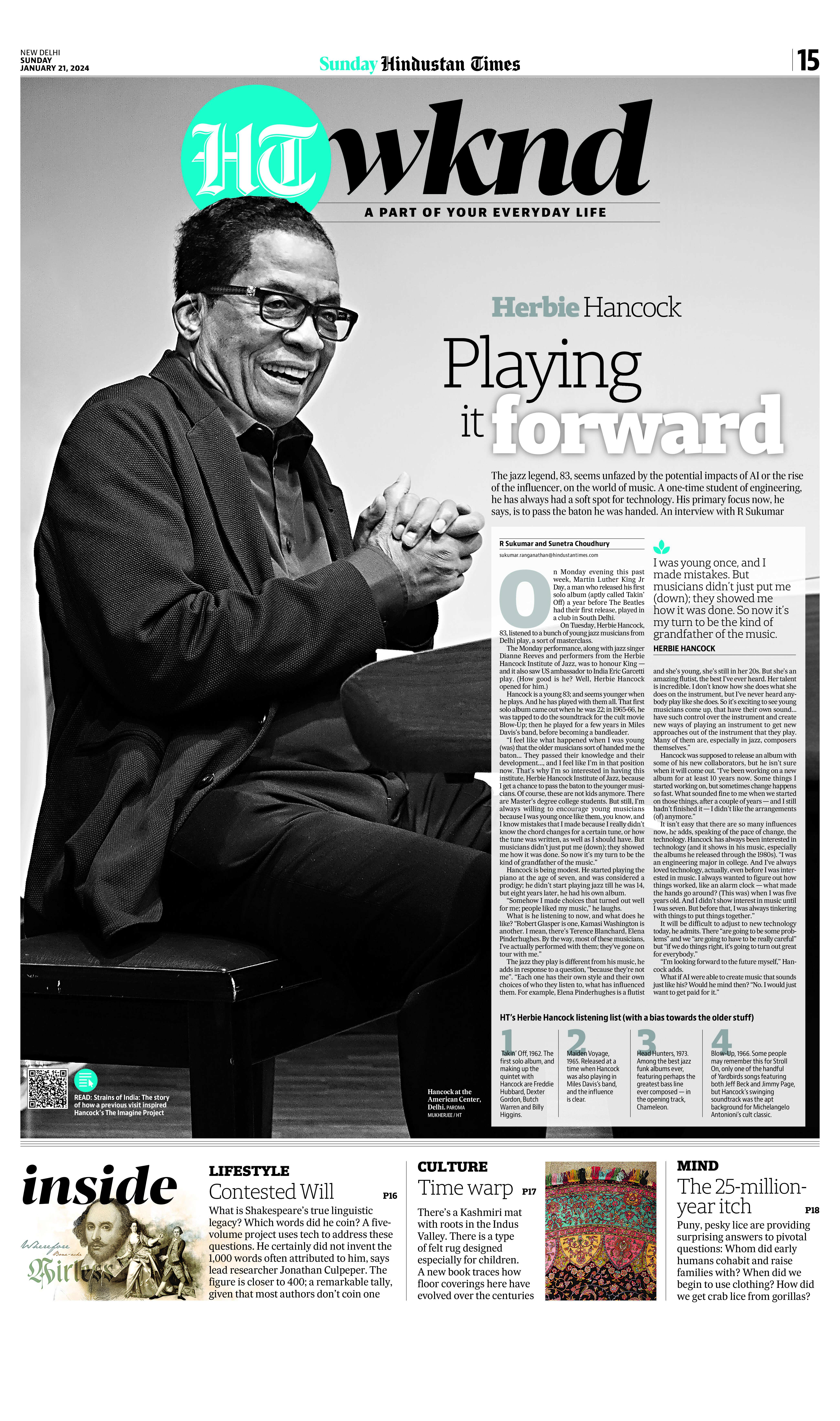 'Herbie Hancock' by R Sukumar (HT) 'Herbie Hancock' by R Sukumar (HT)