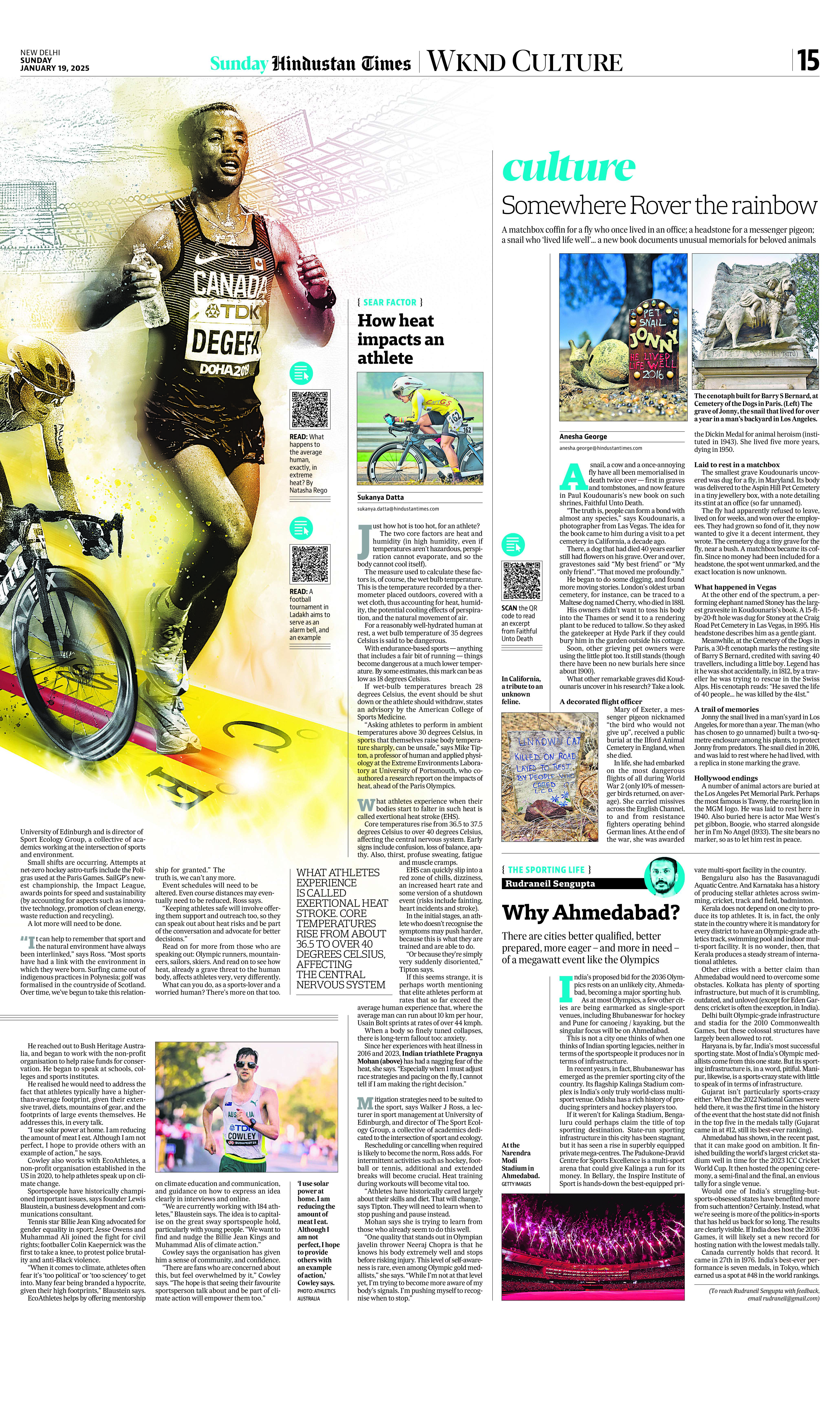 'Fever pitch: How the climate crisis is changing the world of sport' by Sukanya Datta (HT) 'Fever pitch: How the climate crisis is changing the world of sport' by Sukanya Datta (HT)