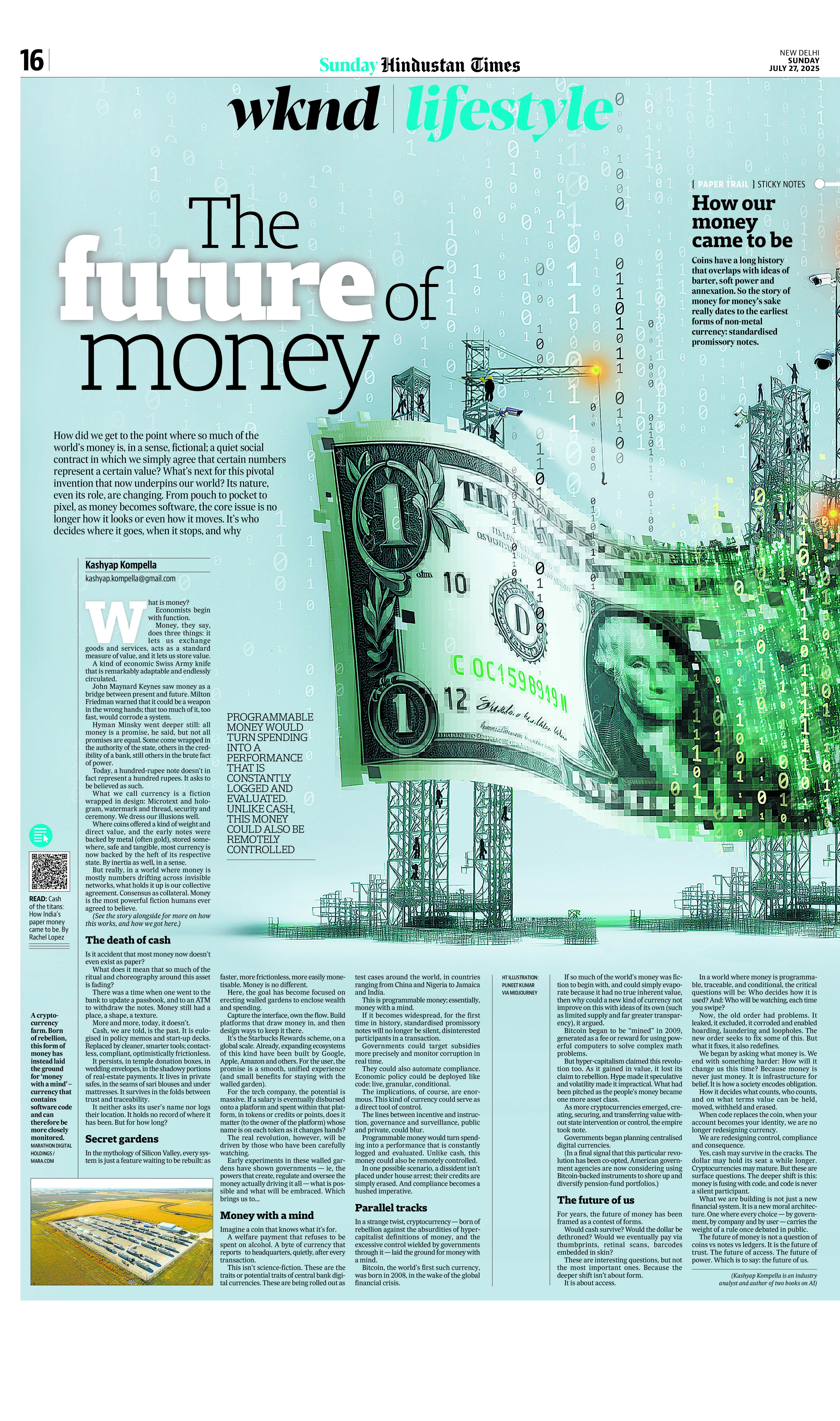 'The future of money' by Kashyap Kompella (HT) 'The future of money' by Kashyap Kompella (HT)