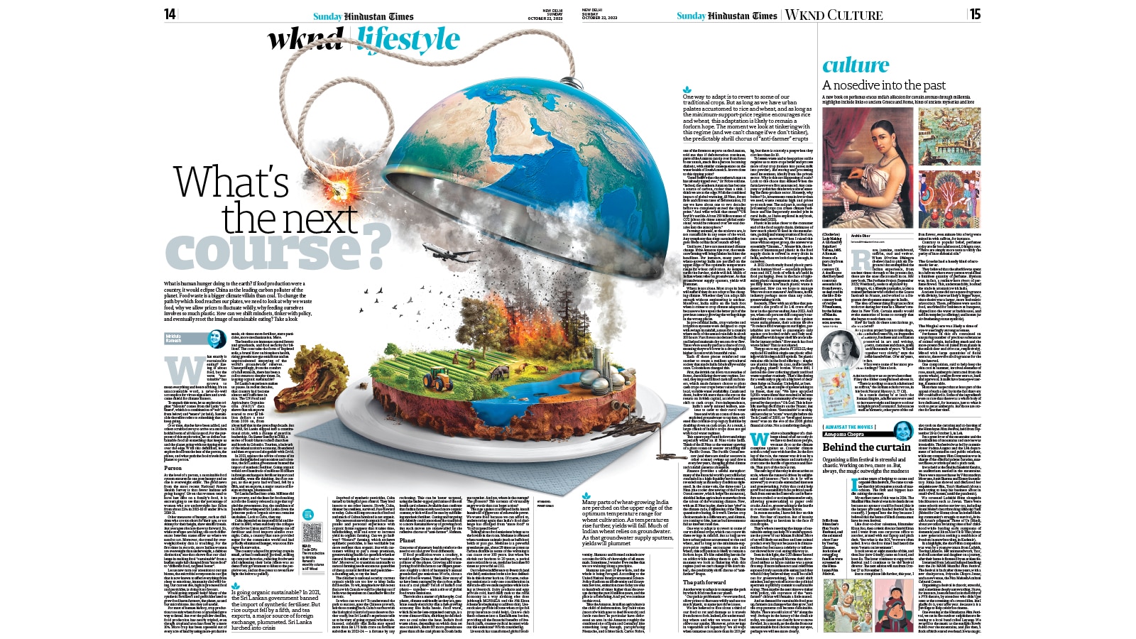 What’s the next course? The future of food; by Mridula Ramesh (HT )