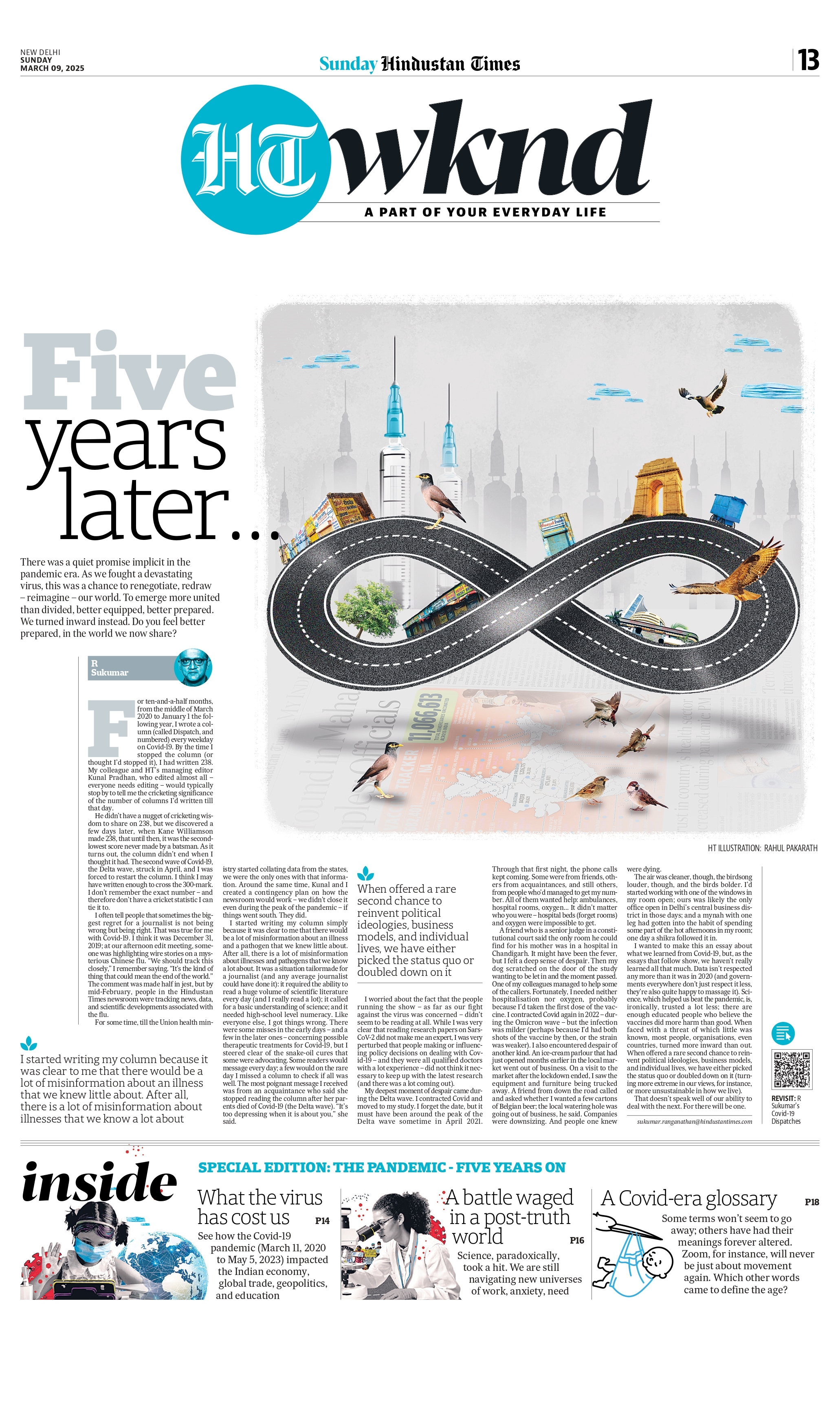 'Five years later...' by R Sukumar (HT) 'Five years later...' by R Sukumar (HT)