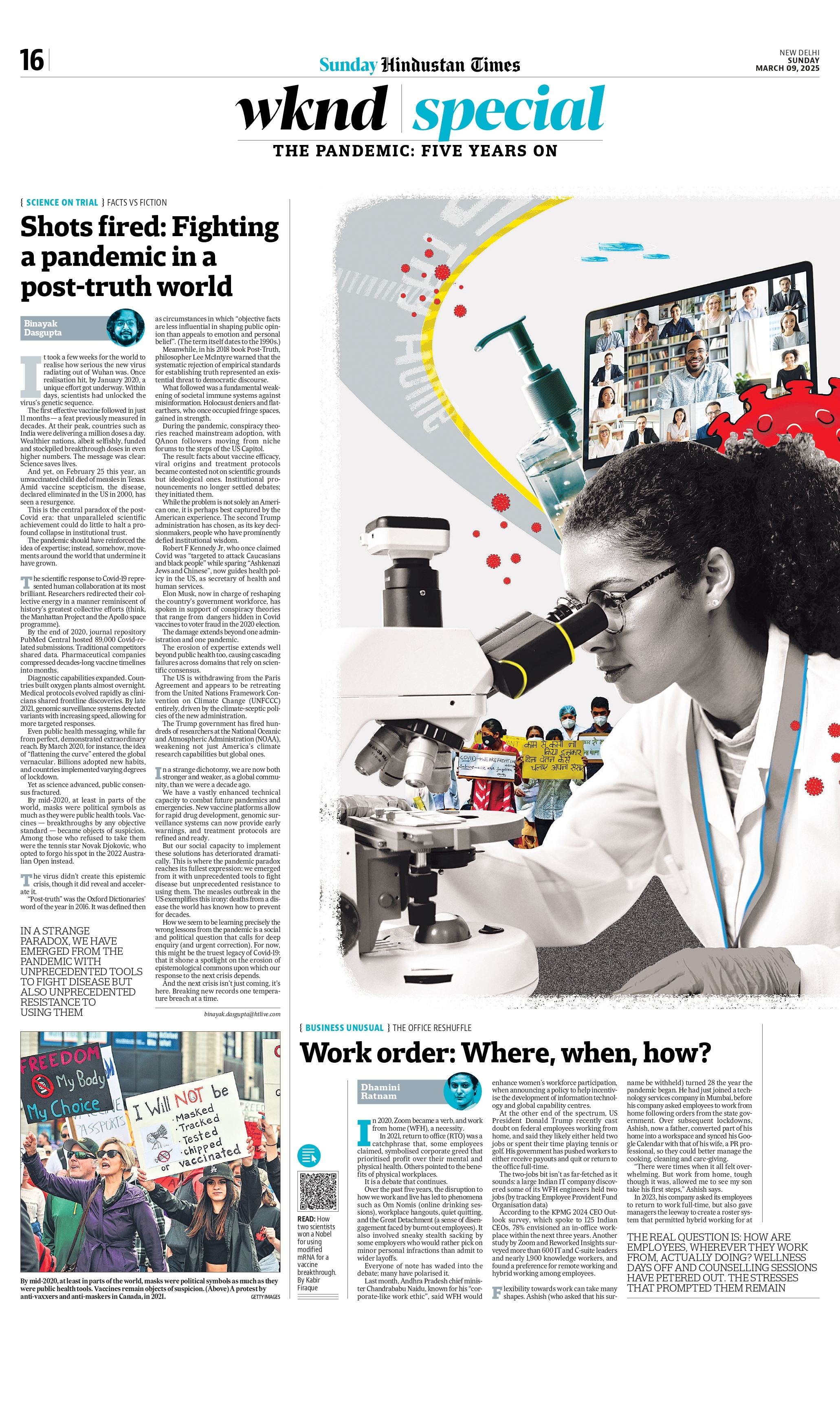 'Shots fired: Fighting a pandemic in a post-truth world' by Binayak Dasgupta (HT) 'Shots fired: Fighting a pandemic in a post-truth world' by Binayak Dasgupta (HT)