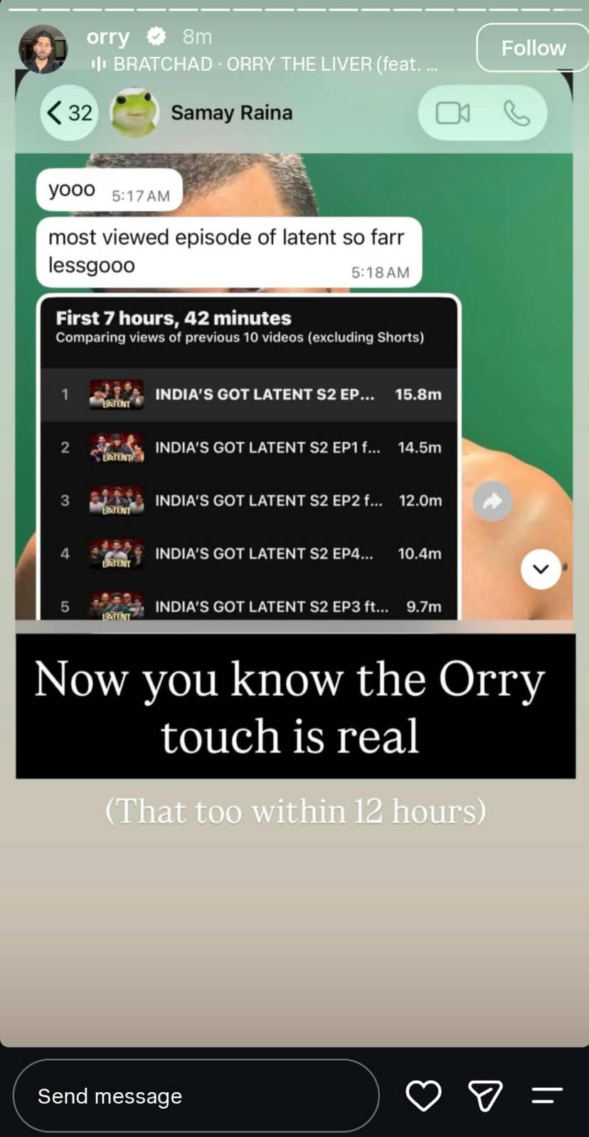 India's Got Latent episode featuring Orry becomes most-viewed so far. India's Got Latent episode featuring Orry becomes most-viewed so far.