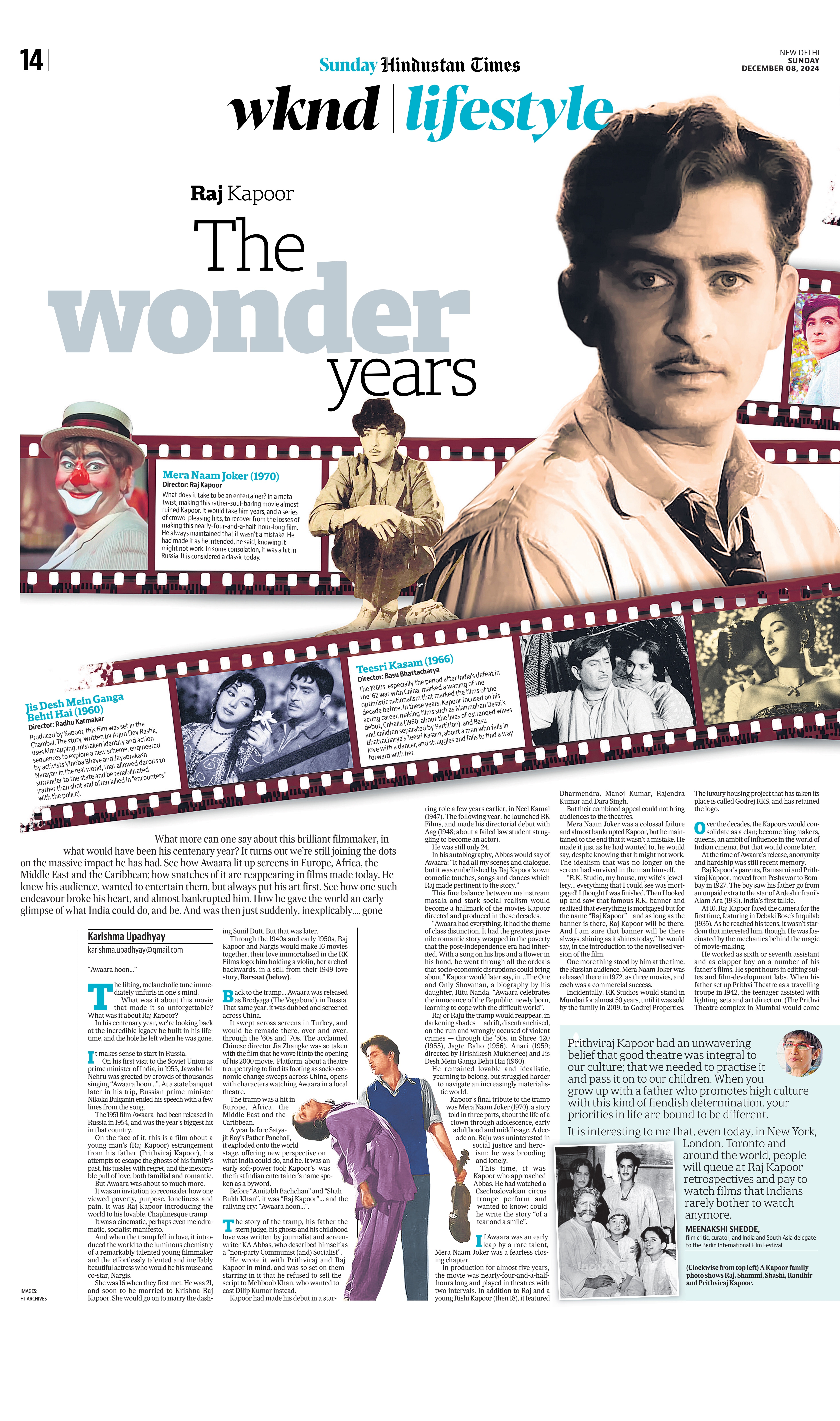 'The Wonder Years: A tribute to the legendary Raj Kapoor' by Karishma Upadhyay (HT) 'The Wonder Years: A tribute to the legendary Raj Kapoor' by Karishma Upadhyay (HT)