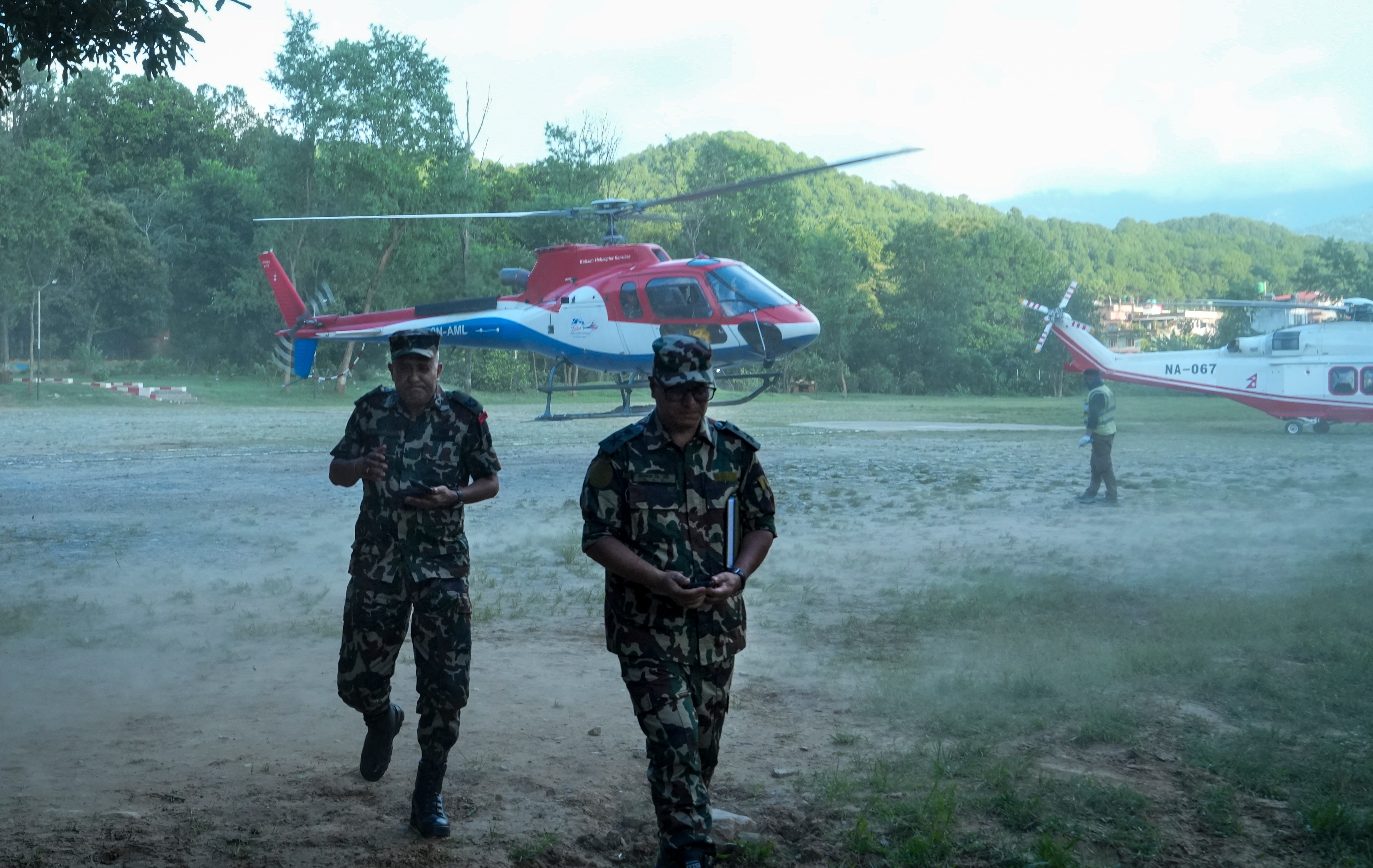 Nepal Army personnel during a search and rescue operation in the aftermath of the devastating flash floods, at Trishuli camp, in Nuwakot district, Nepal, (File Photo/PTI)