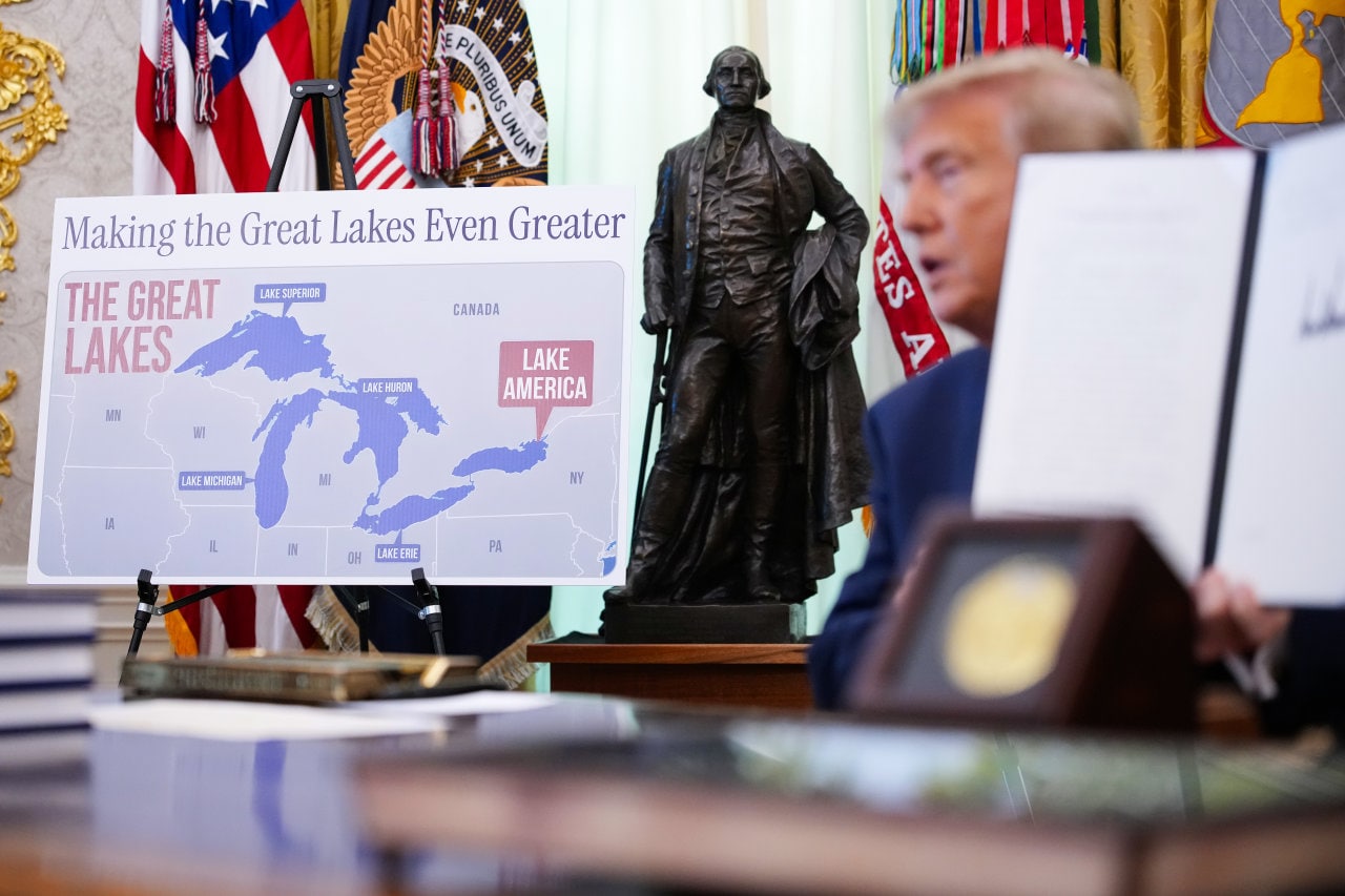 Trump signed an executive order on Thursday to rename Lake Ontario to “Lake America.”