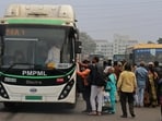 PMPML buses is accessible to 94% of Pune and Pimpri-Chinchwad within five-to-10-minute walk, but only 21% have access to frequent bus services, states People Near Transit (PNT) 2026 study. ((PIC FOR REPRESENTATION))