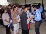Nearly 300 candidates were scheduled to appear for the examination at the centre.