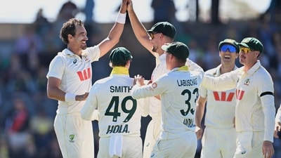 Mitchell Starc celebrating a wicket against Bangladesh. (AP) Mitchell Starc celebrating a wicket against Bangladesh. (AP)
