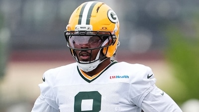 The NFL has reportedly moved Green Bay Packers running back Josh Jacobs to the Commissioner’s Exempt List. (Getty Images via AFP) The NFL has reportedly moved Green Bay Packers running back Josh Jacobs to the Commissioner’s Exempt List. (Getty Images via AFP)