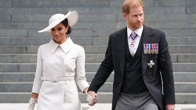 Prince Harry and Meghan Markle are back in the UK ahead of their children's schooling. (AFP) Prince Harry and Meghan Markle are back in the UK ahead of their children's schooling. (AFP)