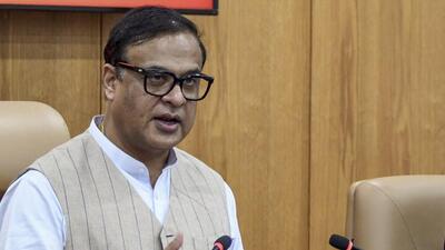 Guwahati: Assam Chief Minister Himanta Biswa Sarma addresses a press conference after a cabinet meeting, in Guwahati, Sunday. (PTI) Guwahati: Assam Chief Minister Himanta Biswa Sarma addresses a press conference after a cabinet meeting, in Guwahati, Sunday. (PTI)