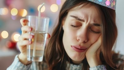 Hangover cures are a click away on e-commerce platforms in India (Freepik)