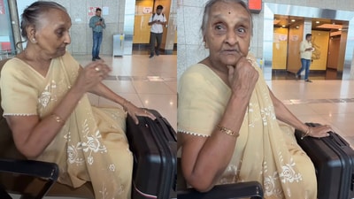 Dadi’s innocent airport moment goes viral. (Instagram/@dadikikahaniyann)