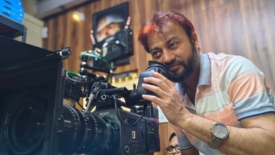 Filmmaker Arvind Pandey during shoot in Lucknow Filmmaker Arvind Pandey during shoot in Lucknow