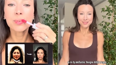 Nutritionist Sascha recommends a six-step morning routine to help reduce morning puffiness. (Instagram/@sascha.body.mind) Nutritionist Sascha recommends a six-step morning routine to help reduce morning puffiness. (Instagram/@sascha.body.mind)