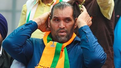 Former WWE wrestler Dalip Singh Rana aka The Great Khali recently met with an accident. (PTI) Former WWE wrestler Dalip Singh Rana aka The Great Khali recently met with an accident. (PTI)