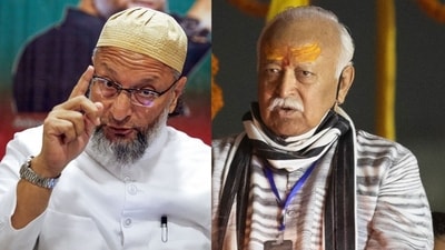 Owaisi reiterated his party's stance that RSS is always against religious minorities in the country. (ANI/AP) Owaisi reiterated his party's stance that RSS is always against religious minorities in the country. (ANI/AP)