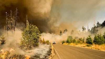 Multiple wildfires are burning across the Washington state. Multiple wildfires are burning across the Washington state.
