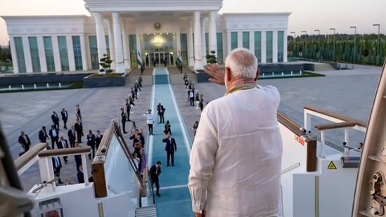 PM Modi Kyrgyzstan Visit LIVE: Prime Minister Narendra Modi waves as he embarks for Kyrgyzstan, in Tashkent, Uzbekistan. PM Modi Kyrgyzstan Visit LIVE: Prime Minister Narendra Modi waves as he embarks for Kyrgyzstan, in Tashkent, Uzbekistan.