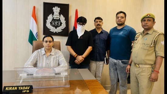 The accused in police custody (HT PHOTO)