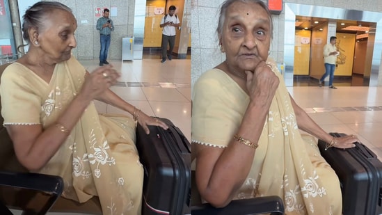 Dadi’s innocent airport moment goes viral. (Instagram/@dadikikahaniyann)