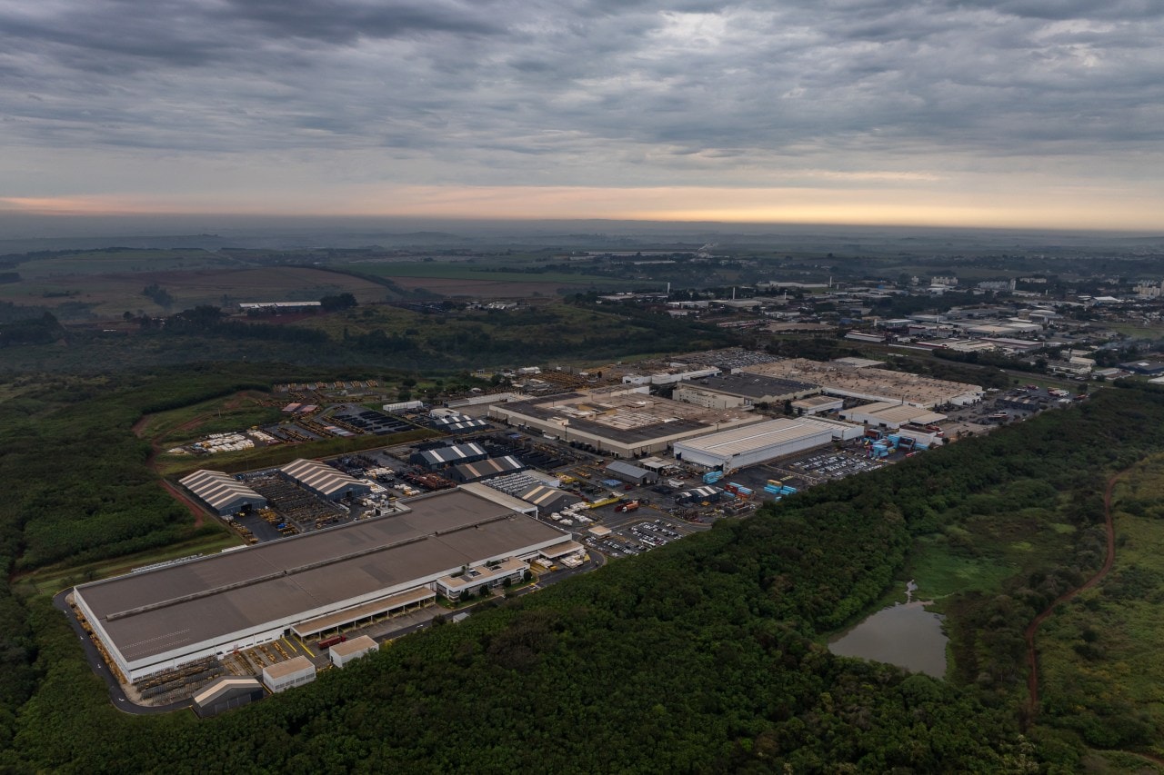 An aerial view of Caterpillar's manufacturing plant in Piracicaba. An aerial view of Caterpillar's manufacturing plant in Piracicaba.