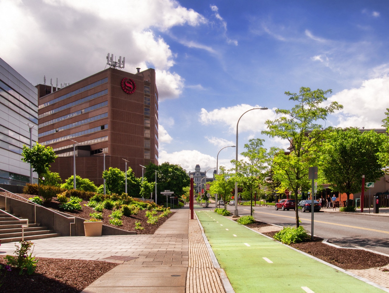 The Sheraton Hotel next to campus became a student residence hall.