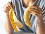 A social media beauty hack claims banana peels are 'nature's Botox' that can smooth wrinkles. (Freepik)